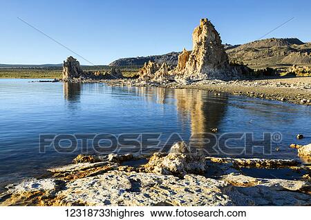 Tufa formations at dawn, Mono Lake; Lee Vining, California, United States of America View Large Photo Image Stock Photograph - Tufa formations at dawn, Mono Lake; Lee Vining, California, United States of America. Fotosearch