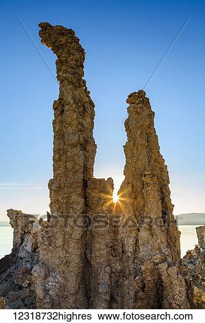 Tufa formations at sunrise, Mono Lake; Lee Vining, California, United States of America View Large Photo Image Stock Photograph - Tufa formations at sunrise, Mono Lake; Lee Vining, California, United States of America. Fotosearch