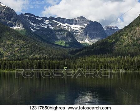 Stock Photograph - Upper Waterton Lake, Waterton Lakes National Park; Alberta, Canada. Fotosearch