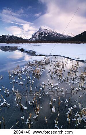 Vermilion Lakes And Mount Rundle In Winter, Banff National Park, Alberta View Large Photo Image Stock Image - Vermilion Lakes And Mount Rundle In Winter, Banff National Park, Alberta. Fotosearch