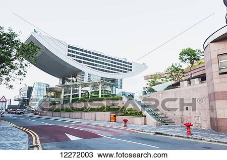 Stock Image - Victoria Peak terrace; Hong Kong, China. Fotosearch
