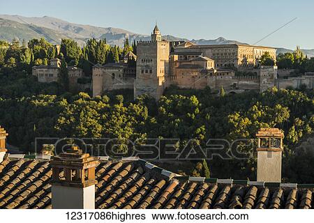 View of Alhambra from the top of Albaicin neighborhood; Granada, Andalucia, Spain View Large Photo Image Stock Photograph - View of Alhambra from the top of Albaicin neighborhood; Granada, Andalucia, Spain. Fotosearch