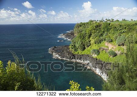 View of coast below Pali Ke Kua condos and of Prince Golf course; Princeville, Kauai, Hawaii, United States of America View Large Photo Image Stock Image - View of coast below Pali Ke Kua condos and of Prince Golf course; Princeville, Kauai, Hawaii, United States of America. Fotosearch