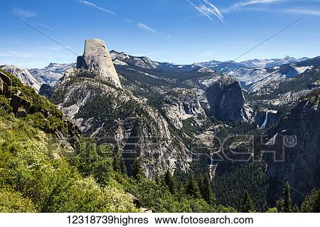 View of Half Dome, Vernal Fall and Nevada Fall, Yosemite National Park; California, United States of America View Large Photo Image Stock Photograph - View of Half Dome, Vernal Fall and Nevada Fall, Yosemite National Park; California, United States of America. Fotosearch
