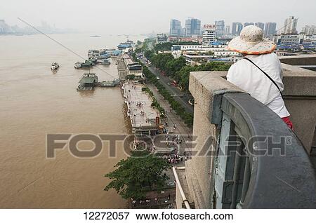 View of the shoreline of Yangtze river; Wuhan, Hubei province, China View Large Photo Image Stock Photo - View of the shoreline of Yangtze river; Wuhan, Hubei province, China. Fotosearch