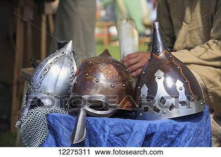 Viking helmets in the Icelandic Festival of Manitoba; Gimli, Manitoba, Canada View Large Photo Image Stock Image - Viking helmets in the Icelandic Festival of Manitoba; Gimli, Manitoba, Canada. Fotosearch