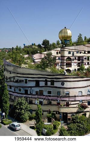 Waldspirale, A Residential Building Complex In Darmstadt, Germany View Large Photo Image Picture - Waldspirale, A Residential Building Complex In Darmstadt, Germany. Fotosearch