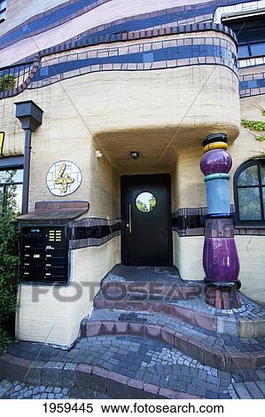 Stock Photography - Waldspirale, A Residential Building Complex In Darmstadt, Germany. Fotosearch