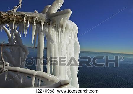 Ward's Island icy waterfront; Toronto, Ontario, Canada View Large Photo Image Stock Photo - Ward's Island icy waterfront; Toronto, Ontario, Canada. Fotosearch
