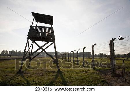 Watchtower, Auschwitz-Birkenau Concentration Camp, Oswiecim, Malopolska, Poland View Large Photo Image Stock Photography - Watchtower, Auschwitz-Birkenau Concentration Camp, Oswiecim, Malopolska, Poland. Fotosearch