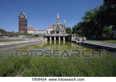 Picture - Wedding Tower And Russian Chapel In Artists' Colony, Darmstadt, Germany. Fotosearch
