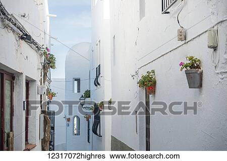 White houses on a street in downtown Mojacar; Mojacar, Almeria, Spain View Large Photo Image Stock Photograph - White houses on a street in downtown Mojacar; Mojacar, Almeria, Spain. Fotosearch
