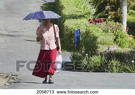 Woman Walking With An Umbrella, Curepipe, Mauritius View Large Photo Image Stock Image - Woman Walking With An Umbrella, Curepipe, Mauritius. Fotosearch