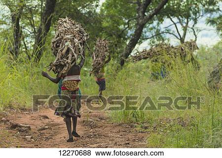 Women walking down dirt road with piles of debris to use for charcoal and firewood, Mt Mulanje; Malawi View Large Photo Image Stock Photo - Women walking down dirt road with piles of debris to use for charcoal and firewood, Mt Mulanje; Malawi. Fotosearch