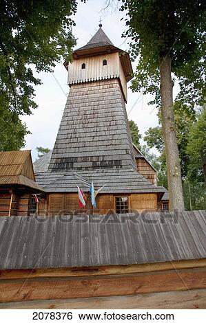 Wooden Church Of St. Michael In Binarowa, Malopolska, Poland View Large Photo Image Stock Photograph - Wooden Church Of St. Michael In Binarowa, Malopolska, Poland. Fotosearch