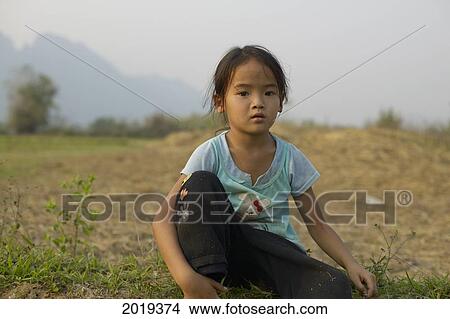 Picture - Young Girl, Laos. Fotosearch