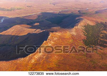 Aerial view of the Kigluaik Mountains, North of Nome, Seward Peninsula; Alaska, United States of America View Large Photo Image Stock Photography - Aerial view of the Kigluaik Mountains, North of Nome, Seward Peninsula; Alaska, United States of America. Fotosearch