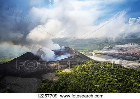 Aerial view of Yasure Volcano; Tanna Island, Vanuatu View Large Photo Image Stock Photo - Aerial view of Yasure Volcano; Tanna Island, Vanuatu. Fotosearch