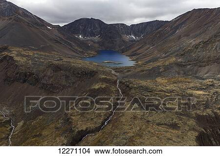 Picture - Azure lake, Tombstone Territorial Park; Yukon, Canada. Fotosearch