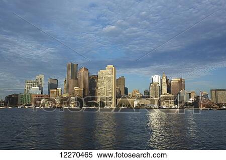 Boston skyline from the water; Boston, Massachusetts, United States of America View Large Photo Image Stock Photography - Boston skyline from the water; Boston, Massachusetts, United States of America. Fotosearch