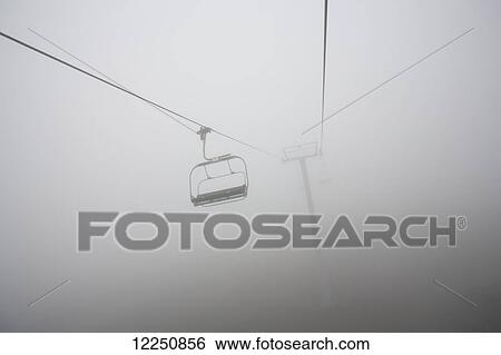 Stock Photograph - Chairlift on Mount Hood; Oregon, United States of America. Fotosearch