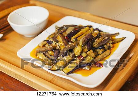 Chinese braised eggplants; Wuhan, Hubei province, China View Large Photo Image Picture - Chinese braised eggplants; Wuhan, Hubei province, China. Fotosearch