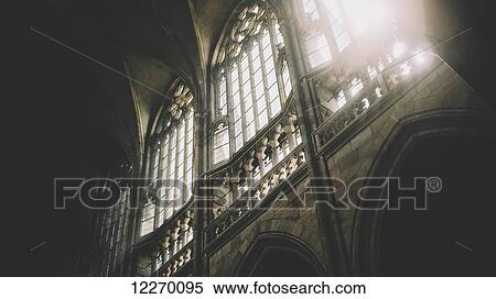 Daylight through the windows of St. Vitus Cathedral at Prague Castle; Prague, Czech Republic View Large Photo Image Stock Photography - Daylight through the windows of St. Vitus Cathedral at Prague Castle; Prague, Czech Republic. Fotosearch