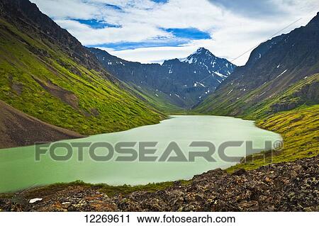 Eagle Peak and Eagle Lake, Chugach State Park; Alaska; United States of America View Large Photo Image Stock Image - Eagle Peak and Eagle Lake, Chugach State Park; Alaska; United States of America. Fotosearch