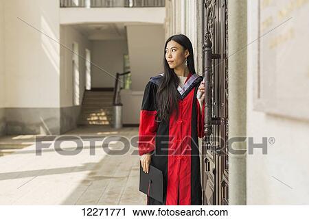 Female student at University graduation; Xiamen, Fujian, China View Large Photo Image Stock Image - Female student at University graduation; Xiamen, Fujian, China. Fotosearch