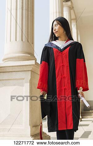 Female student at University graduation; Xiamen, Fujian, China View Large Photo Image Stock Image - Female student at University graduation; Xiamen, Fujian, China. Fotosearch