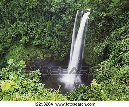 Picture - Fuipisia Falls, Southeast Upolu; Upolu Island, Samoa. Fotosearch