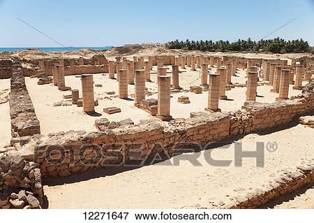 Stock Photo - Large court mosque, Al Baleed Archaeological Park; Salalah, Dhofar, Oman. Fotosearch