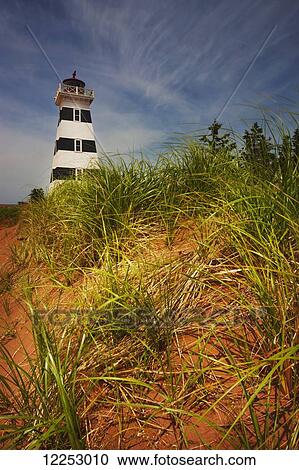 Lighthouse on a beach; Prince Edward Island, Canada View Large Photo Image Stock Image - Lighthouse on a beach; Prince Edward Island, Canada. Fotosearch