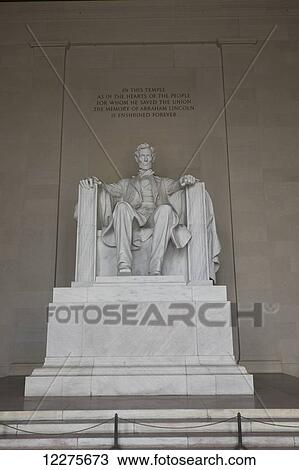 Stock Image - Lincoln memorial; Washington, District of Columbia, United States of America. Fotosearch