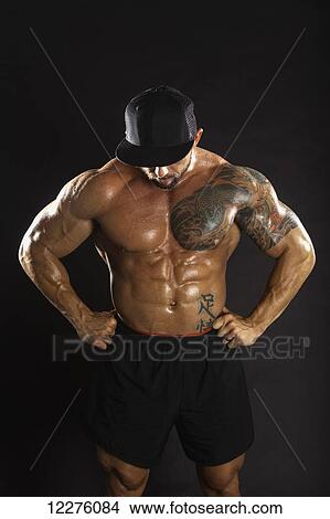 Male body builder; Kailua, Hawaii, United States of America View Large Photo Image Picture - Male body builder; Kailua, Hawaii, United States of America. Fotosearch