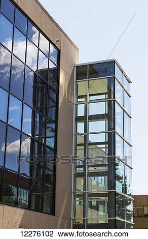 New construction of office building with glass stairway feature; Edmonton, Alberta, Canada View Large Photo Image Stock Image - New construction of office building with glass stairway feature; Edmonton, Alberta, Canada. Fotosearch