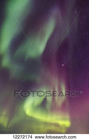 Northern Lights dance in clear skies above Barrow, Arctic Alaska; Alaska, United States of America View Large Photo Image Picture - Northern Lights dance in clear skies above Barrow, Arctic Alaska; Alaska, United States of America. Fotosearch