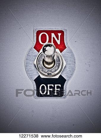 Stock Photo - On and off switch; Boston, Massachusetts, United States of America. Fotosearch