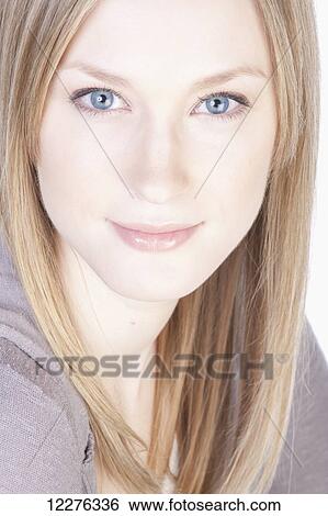 Stock Photograph - Portrait of a young woman; Edmonton, Alberta, Canada. Fotosearch