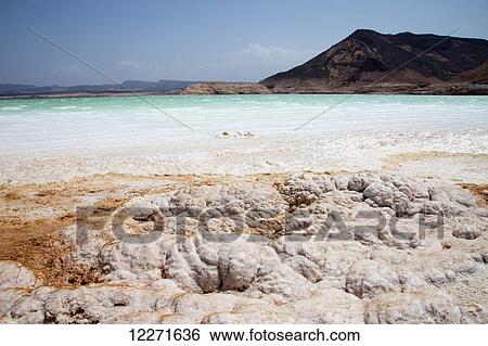 Salt deposits at lowest point in Africa, Lake Assal; Djibouti View Large Photo Image Stock Photograph - Salt deposits at lowest point in Africa, Lake Assal; Djibouti. Fotosearch