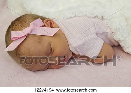Sleeping newborn baby girl; Chilliwack, British Columbia, Canada View Large Photo Image Picture - Sleeping newborn baby girl; Chilliwack, British Columbia, Canada. Fotosearch