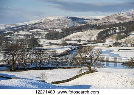 Snow covered rural landscape; United Kingdom View Large Photo Image Stock Photo - Snow covered rural landscape; United Kingdom. Fotosearch
