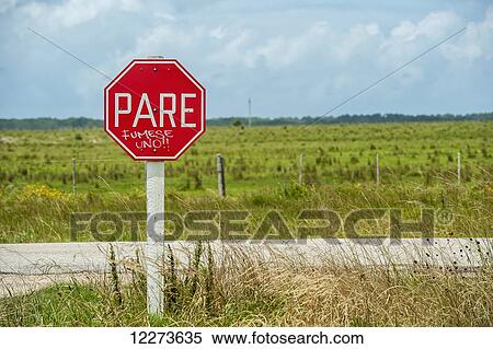 Stop sign on the road to Valizas; Uruguay View Large Photo Image Stock Photography - Stop sign on the road to Valizas; Uruguay. Fotosearch
