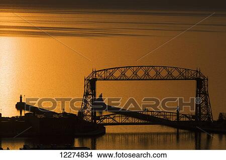 Duluth Lift Bridge Sunset