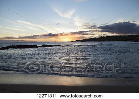 Sunset over Salt Ponds Beach Park, near Hanapepe, Southwest Kauai; Kauai, Hawaii, United States of America View Large Photo Image Stock Image - Sunset over Salt Ponds Beach Park, near Hanapepe, Southwest Kauai; Kauai, Hawaii, United States of America. Fotosearch
