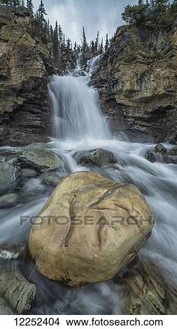 Picture - Tangle Creek waterfalls, Jasper National Park; Alberta, Canada. Fotosearch