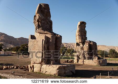 The Colossi of Memnon, West Bank; Luxor, Egypt View Large Photo Image Stock Photo - The Colossi of Memnon, West Bank; Luxor, Egypt. Fotosearch