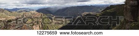 Stock Photo - The mountainous landscape of Toro Toro National Park; Bolivia. Fotosearch