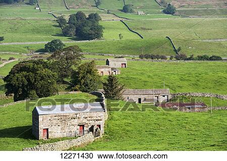 Traditional stone barns; Wensleydale, Yorkshire, England View Large Photo Image Stock Image - Traditional stone barns; Wensleydale, Yorkshire, England. Fotosearch