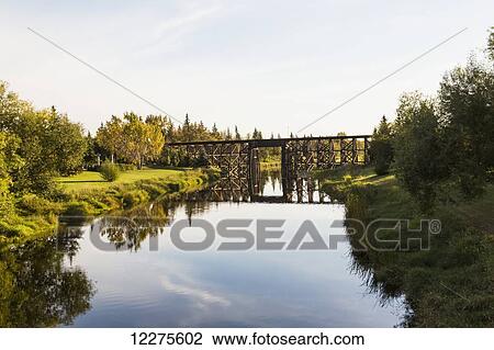 Tressel bridge over Sturgeon River; St. Albert, Alberta, Canada View Large Photo Image Stock Image - Tressel bridge over Sturgeon River; St. Albert, Alberta, Canada. Fotosearch